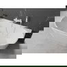 Mexen Oval freestanding wall bath 170 x 80 cm, white, white overflow - 52671708000-20