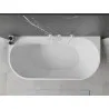 Mexen Oval free-standing wall-adjacent bathtub 170 x 80 cm, white, white overflow - 52671708000-20