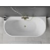 Mexen Oval free-standing back-to-wall bath 170 x 80 cm, white, overflow gold - 52671708000-50