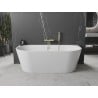 Mexen Oval freestanding wall-mounted bath 170 x 80 cm, white, brushed gold overflow - 52671708000-55