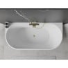 Mexen Oval freestanding wall-mounted bath 170 x 80 cm, white, brushed gold overflow - 52671708000-55