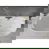 Mexen Oval Freestanding Wall Bathtub 180 x 80 cm, White, Brushed Gold Overflow - 52671808000-55