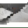 Mexen Oval freestanding wall-mounted bathtub 180 x 80 cm, white, brushed copper overflow - 52671808000-65
