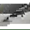 Mexen Oval Freestanding Bath Wall-Mounted 180 x 80 cm, White, Brushed Gun Gray Overflow - 52671808000-66
