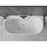 Mexen Oval free-standing wall bath 170 x 80 cm, white, brushed copper overflow - 52671708000-65