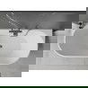 Mexen Oval Freestanding Bath Wall-Mounted 180 x 80 cm, White, Brushed Gun Gray Overflow - 52671808000-66