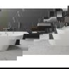 Mexen Oval freestanding wall-mounted bathtub 180 x 80 cm, white, brushed copper overflow - 52671808000-65