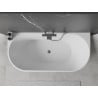 Mexen Oval standalone wall-adjacent bath 180 x 80 cm, white, gun metal overflow - 52671808000-95