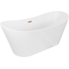 Mexen Montana freestanding bathtub 170 x 80 cm, white, brushed copper overflow - 52011708000-65