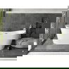 Mexen Montana freestanding bathtub 170 x 80 cm, white, gun gray brushed overflow - 52011708000-66