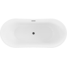 Mexen Montana freestanding bathtub 170 x 80 cm, white, black overflow - 52011708000-70