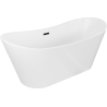 Mexen Montana freestanding bathtub 170 x 80 cm, white, black overflow - 52011708000-70