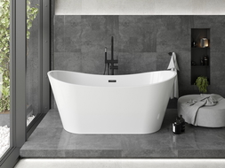Mexen Montana freestanding bathtub 170 x 80 cm, white, black overflow - 52011708000-70