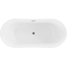 Mexen Montana freestanding bathtub 170 x 80 cm, white, overflow gun metal - 52011708000-95
