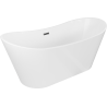 Mexen Montana freestanding bathtub 170 x 80 cm, white, overflow gun metal - 52011708000-95
