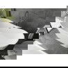 Mexen Montana free-standing bathtub 170 x 80 cm, white, overflow gun metal - 52011708000-95