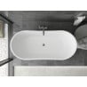 Mexen Montana freestanding bathtub 170 x 80 cm, white, overflow gun metal - 52011708000-95