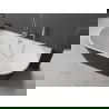 Mexen Oval freestanding wall-mounted bathtub 140 x 75 cm, white/black, chrome overflow - 52671407575-01