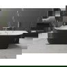 Mexen Oval freestanding wall-mounted bathtub 150 x 75 cm, white/black, chrom overflow - 52671507575-01