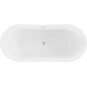 Mexen Montana freestanding bathtub 67 x 31.5 inches, white, brushed nickel overflow - 52011708000-97