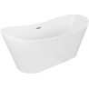 Mexen Montana freestanding bathtub 67 x 31.5 inches, white, brushed nickel overflow - 52011708000-97