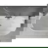 Mexen Oval freestanding wall-mounted bathtub 150 x 75 cm, white/black, chrom overflow - 52671507575-01
