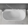 Mexen Oval freestanding wall-mounted bathtub 140 x 75 cm, white/black, white overflow - 52671407575-20