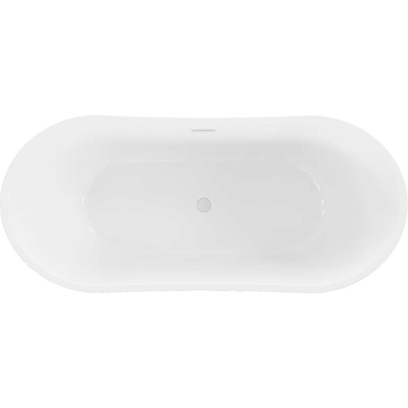 Mexen Montana freestanding bathtub 170 x 80 cm, white/black, white overflow - 52011708075-20