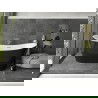 Mexen Montana freestanding bathtub 67 x 31 inches, white/black, gold overflow - 52011708075-50