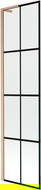 Mexen Next L Single-Panel Bathtub Screen 50 x 150 cm, Black Pattern, Brushed Copper - 895-050-000-03-77-65