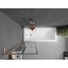 Mexen Next L Bathtub Screen 1-Panel 60 x 150 cm, Black Pattern, Brushed Copper - 895-060-000-03-77-65