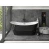 Mexen Montana free-standing bathtub 170 x 80 cm, white/black, black overflow - 52011708075-70