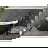 Mexen Montana freestanding bathtub 170 x 80 cm, white/black, gun metal overflow - 52011708075-95