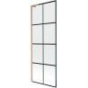 Mexen Next L 1-wing Bathtub Screen 70 x 150 cm, Black Pattern, Brushed Copper - 895-070-000-03-77-65