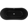 Mexen Montana freestanding bathtub 67 x 31 inches, black, white overflow - 52011708070-20