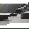 Mexen Oval freestanding wall-mounted bathtub 160 x 80 cm, white/black, overflow gold - 52671608075-50