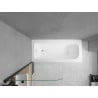 Mexen Vega rectangular bathtub 170 x 70 cm with panels and a 1-wing screen 70 cm, Transparent, Black - 550117070X9007017000