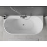 Mexen Oval freestanding back-to-wall bath 160 x 80 cm, white/black, chrome overflow - 52671608075-01