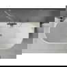 Mexen Oval Freestanding Wall-mounted Bathtub 67 x 31 in, White/Black, Gold Overflow - 52671708075-50