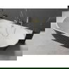 Mexen Oval Freestanding Wall Bath 160 x 80 cm, White/Black, Brushed Gold Drain - 52671608075-55