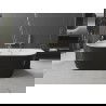 Mexen Oval Freestanding Wall Bath 160 x 80 cm, White/Black, Brushed Gold Drain - 52671608075-55