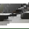 Mexen Oval freestanding wall-mounted bathtub 170 x 80 cm, white/black, brushed bronze overflow - 52671708075-65
