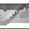 Mexen Oval freestanding wall-mounted bathtub 170 x 80 cm, white/black, rose gold overflow - 52671708075-60