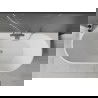 Mexen Oval freestanding wall bath 160 x 80 cm, white/black, brushed nickel overflow - 52671608075-97