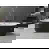 Mexen Oval freestanding wall-mounted bathtub 67 x 31 inches, white/black, brushed gun gray overflow - 52671708075-66