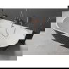Mexen Oval Free-standing Bathtub Wall-mounted 160 x 80 cm, White/Black, Rosé Gold Overflow - 52671608075-60