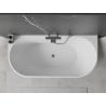 Mexen Oval freestanding wall-mounted bathtub 160 x 80 cm, white/black, gun metal drain - 52671608075-95