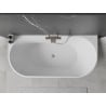 Mexen Oval freestanding wall-mounted bath 170 x 80 cm, white/black, brushed nickel overflow - 52671708075-97