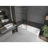 Mexen Next L Bathtub Screen 1-Panel 90 x 150 cm, Black Pattern, Brushed Copper - 895-090-000-03-77-65
