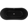 Mexen Montana freestanding bathtub 67 x 31 inches, black, brushed nickel overflow - 52011708070-97